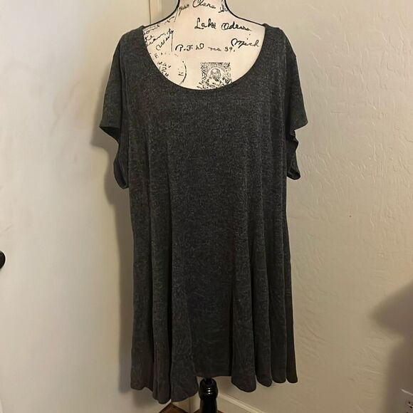 Torrid Gray Flute Hacci Skater Pullover Dress Casual Contemporary Brand New - Picture 1 of 9
